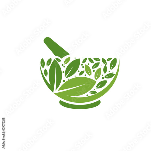 Herbal Mortar and pestle logo