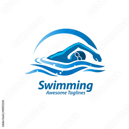 Swimming logo vector