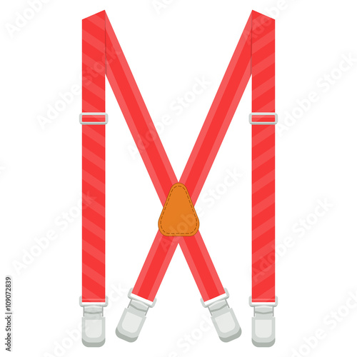 Suspenders vector illustration isolated on white background