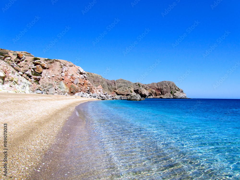 Plathiena Beach, Milos island, Greece