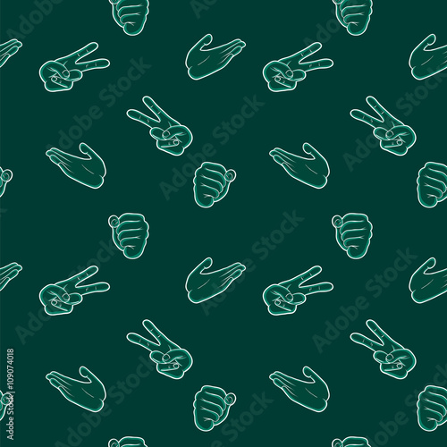 Seamless hands pattern