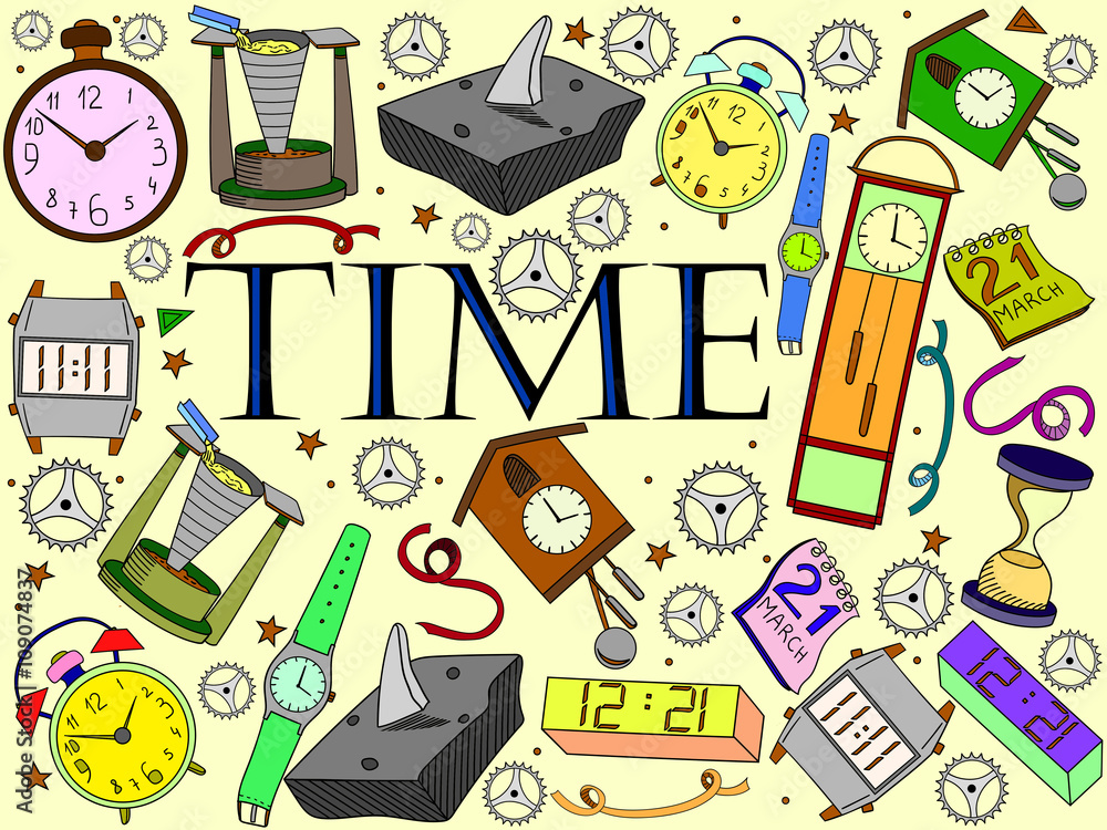 Time vector illustration Time vector illustration