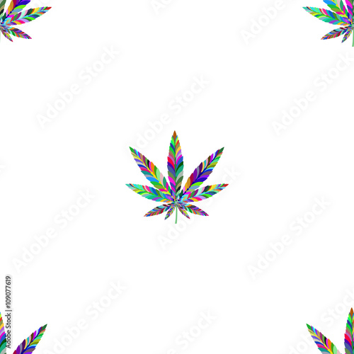 Marijuana seamless pattern 8
