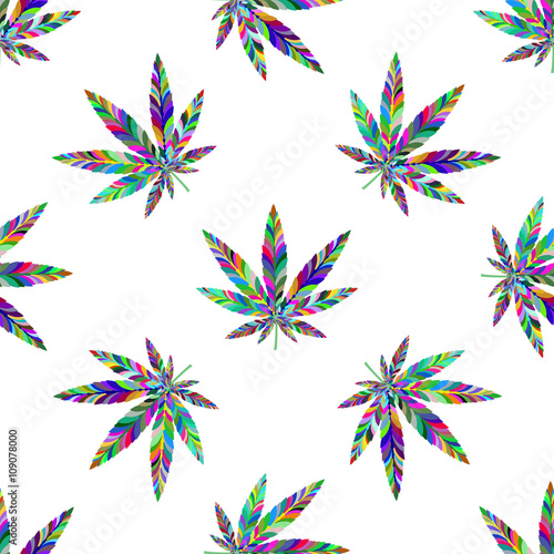 Marijuana seamless pattern 16