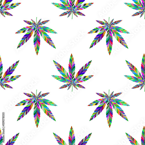 Marijuana seamless pattern 18
