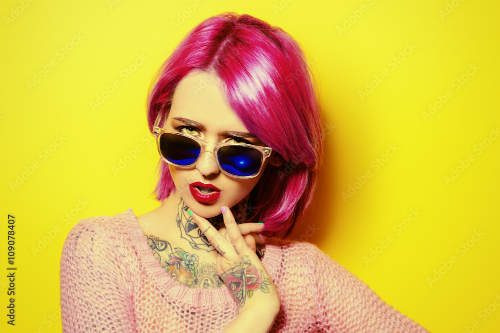 Fototapeta premium crimson hair color