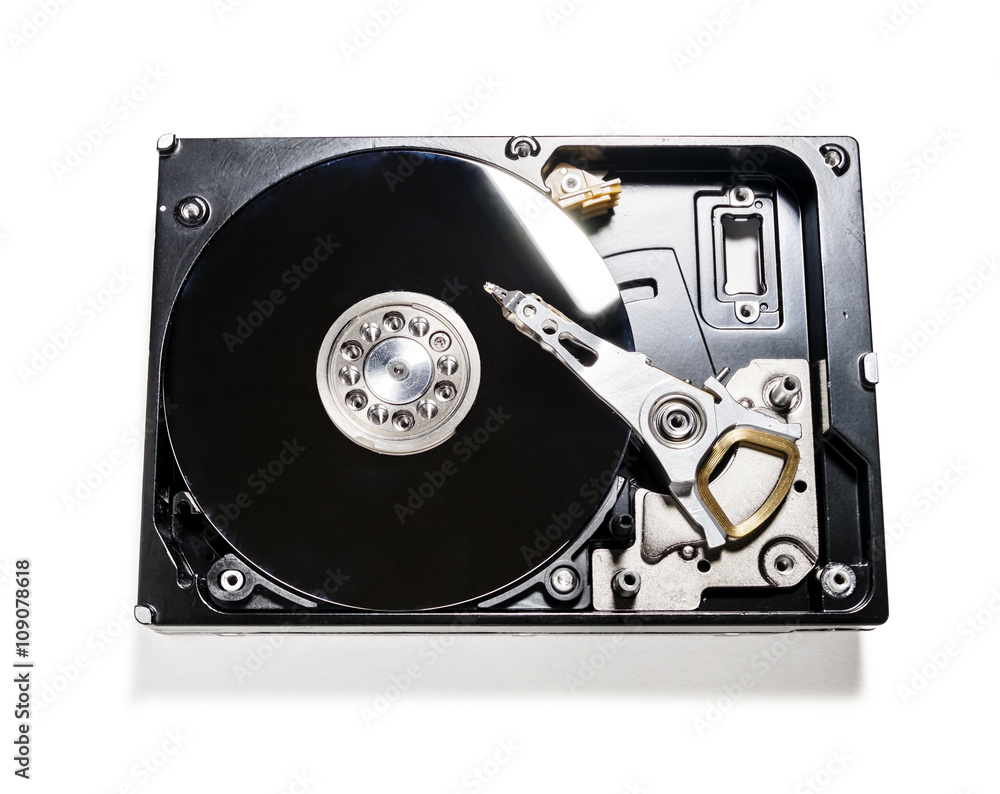 hard drive removed from the computer isolated on white backgroun hard drive removed from the computer isolated on white backgroun