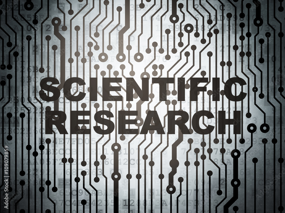 Science concept: circuit board with Scientific Research Science concept: circuit board with Scientific Research