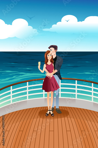 Couple Standing on Deck