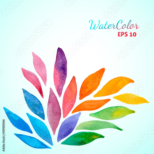 Raonbow colorful watercolor vector background