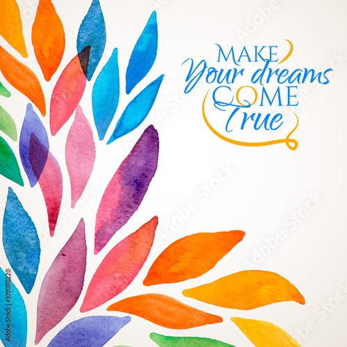 Raonbow colorful watercolor vector background