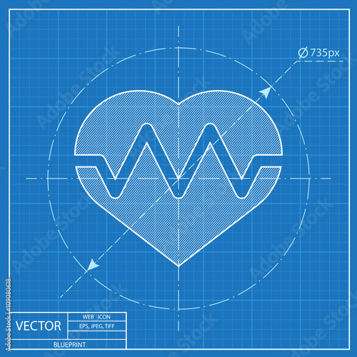blueprint icon of pulse