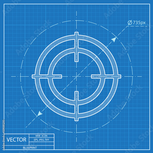 blueprint icon of crosshair