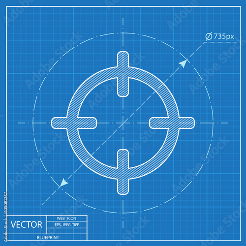 blueprint icon of crosshair