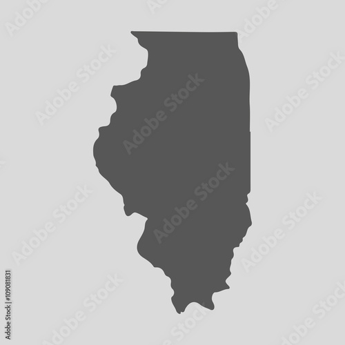 Black map state Delaware - vector illustration.