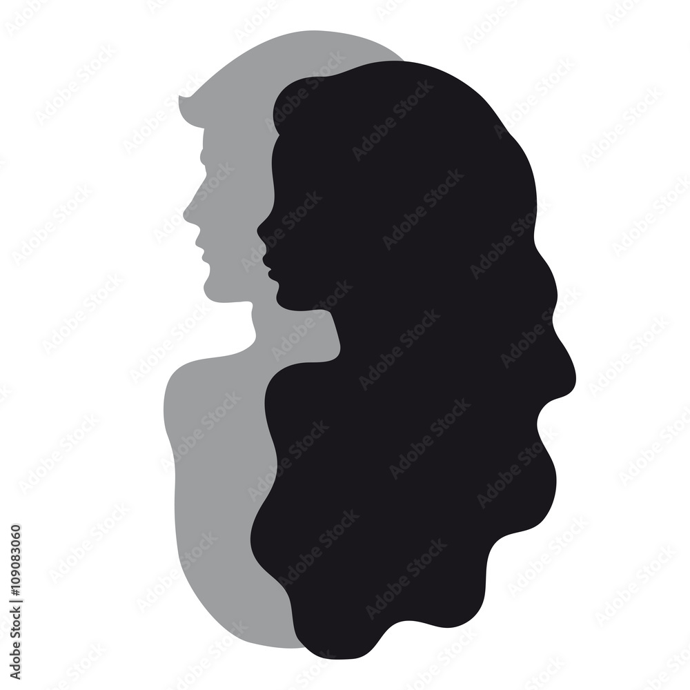 Uomo e Donna Silhouette Stock Vector Adobe Stock