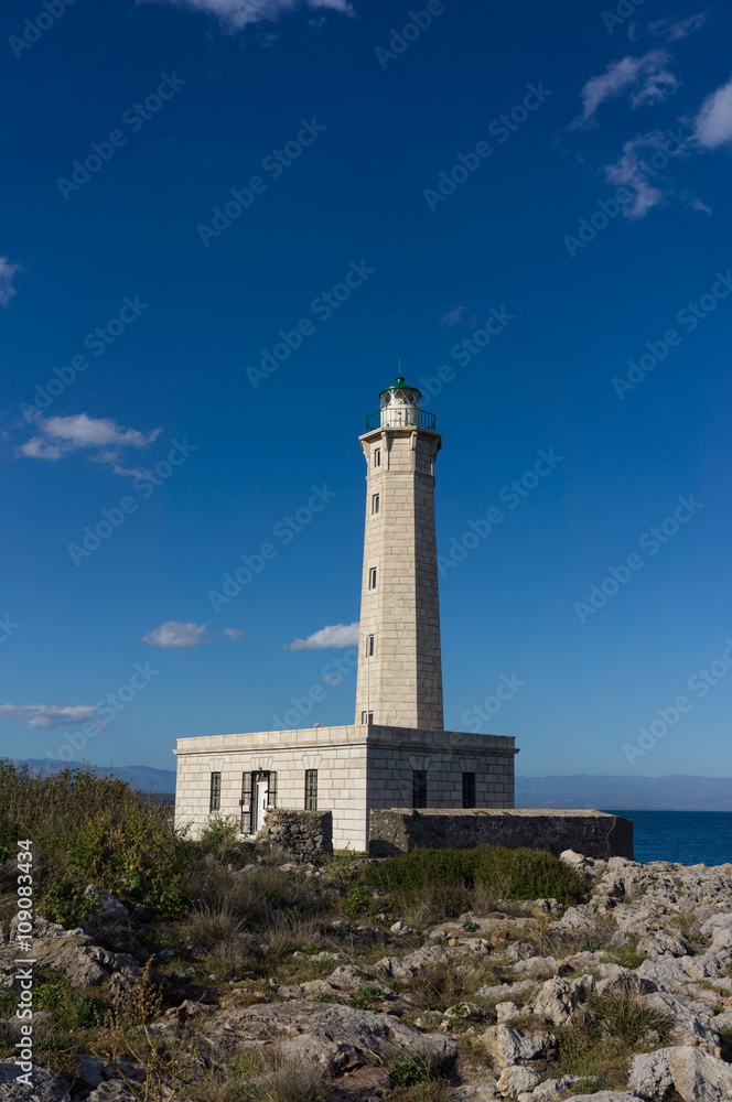 Lighthouse in Gytheio, Peloponnese, Greece