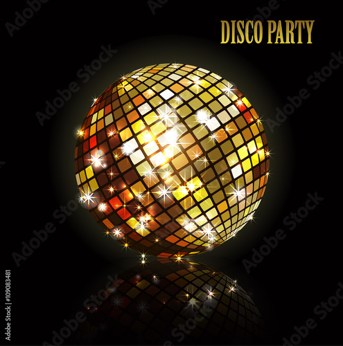 Golden disco ball.