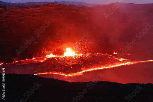 Burning lava lake of the Erta Ale volcano-Danakil-Ethiopia. 0238