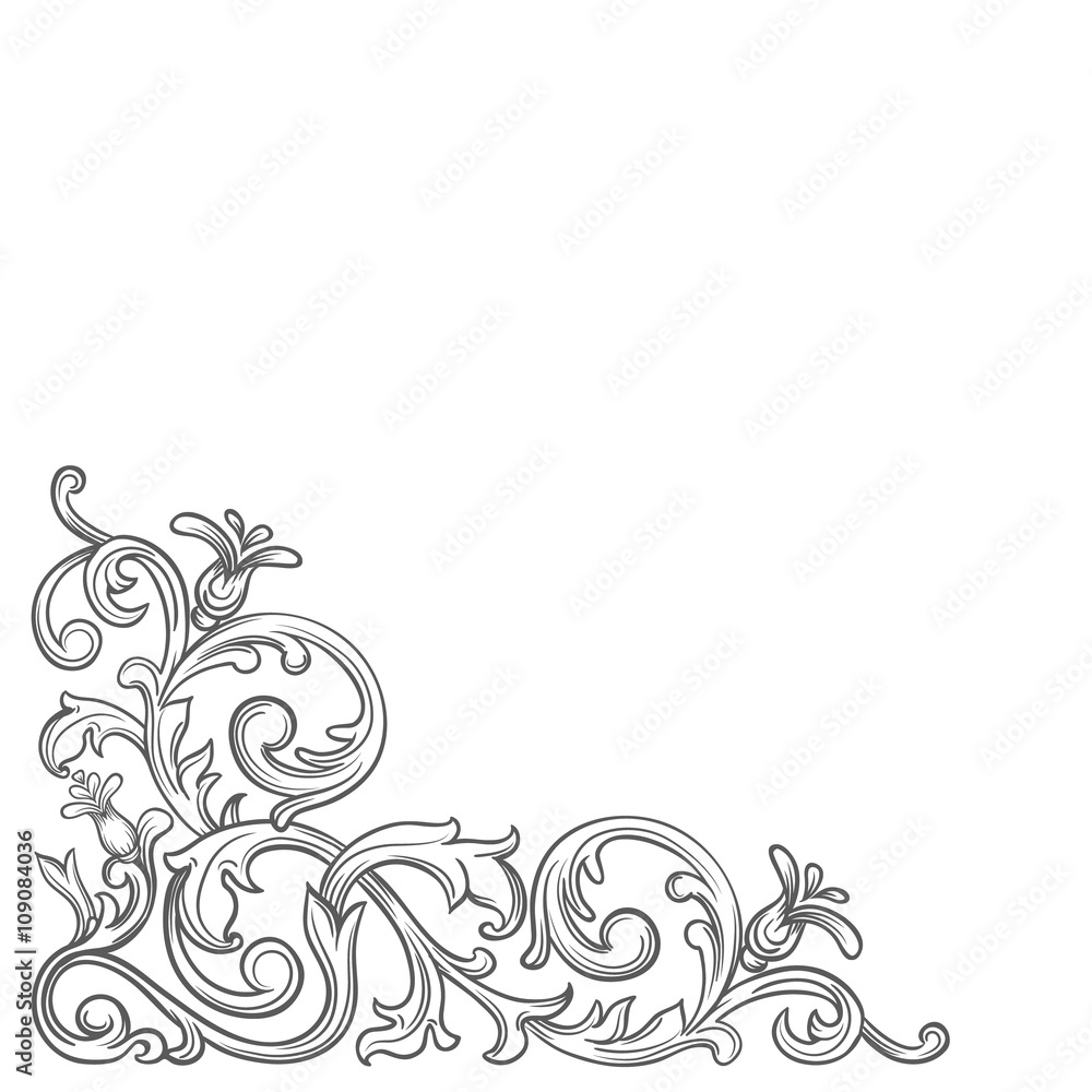 Fototapeta premium Baroque vintage corner.