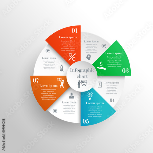 Abstract circle infographic chart