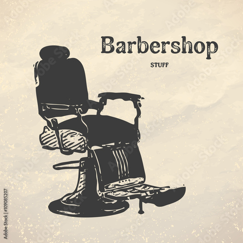 Vintage barbershop chair
