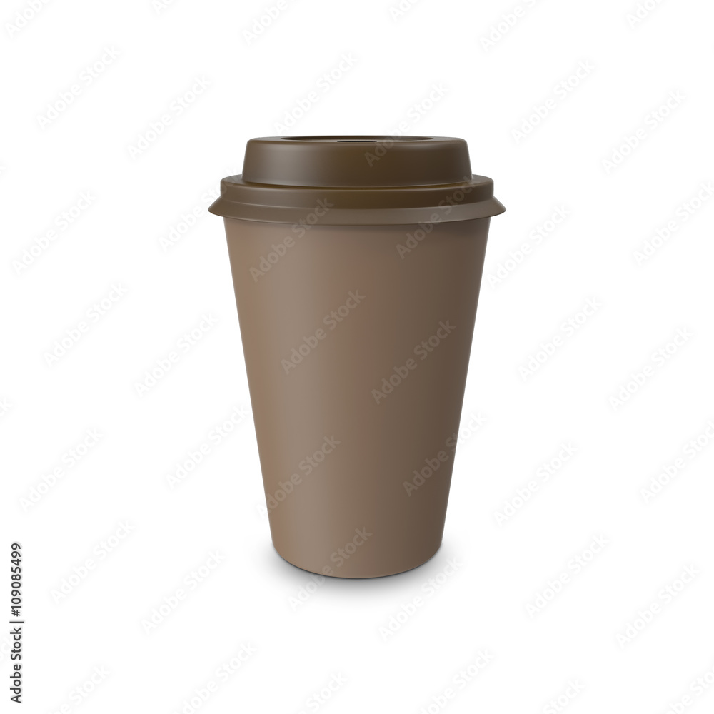 Mock-up take-out coffee in thermo cup. Isolated on a white. Mock-up take-out coffee in thermo cup. Isolated on a white.