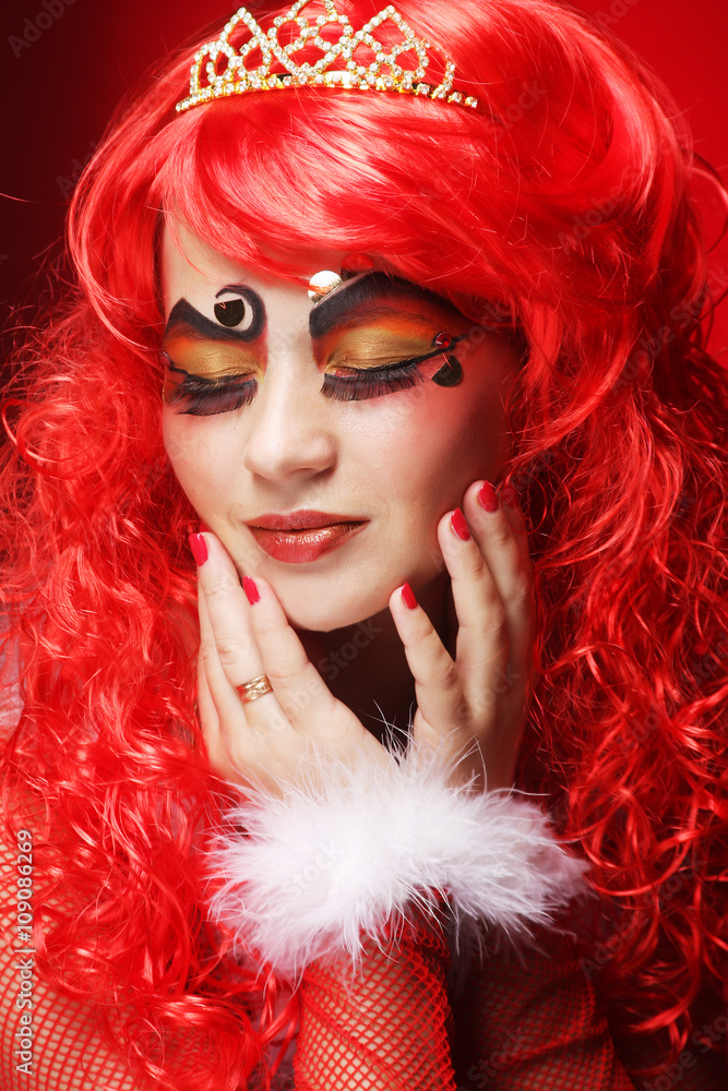 Fototapeta premium Princess with bright red hair