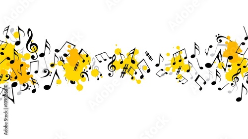 Abstract musical background with notes