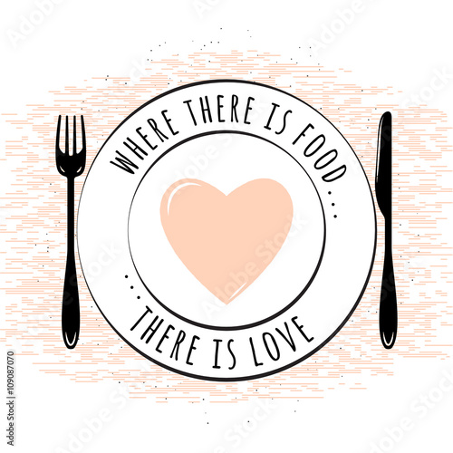 Food related typographic quote