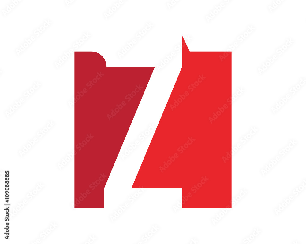 Z red square letter business company logo