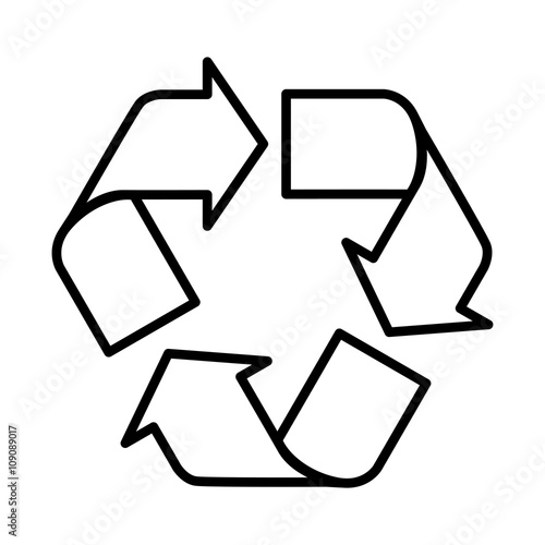recycle icon black round