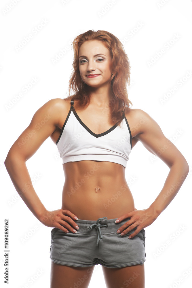 sporty muscular woman