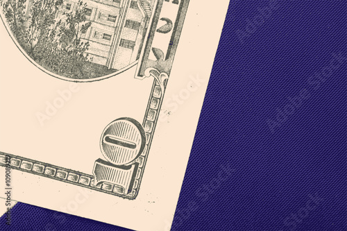 dollars on american flag vector illustration