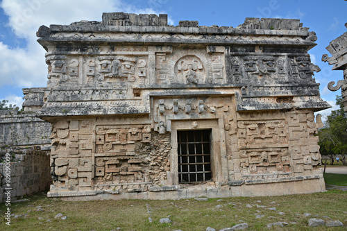 Church and temple of reliefs in Chichen Itza.