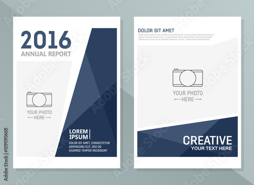 Vector annual report design templates. Business brochure, flyer and cover design layout template