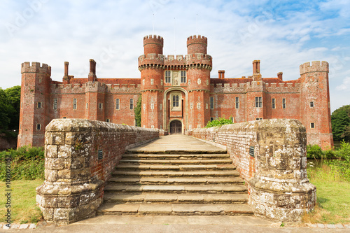 Brick Herstmonceux castle in England East Sussex 15th century UK