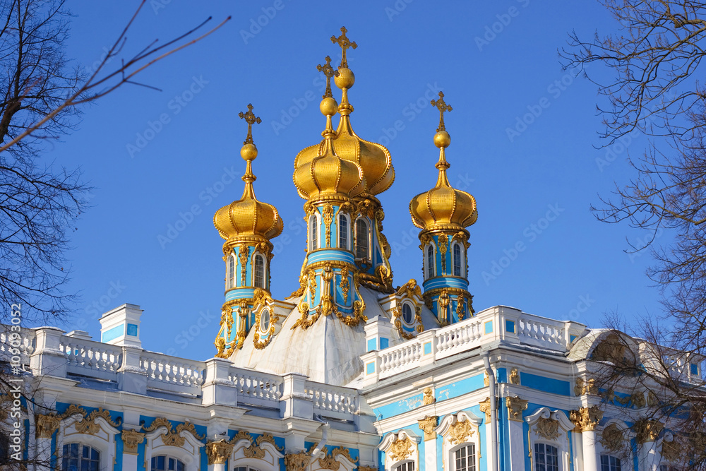 The Catherine Palace, Tsarskoye Selo, Pushkin, Saint-Petersburg, Russia