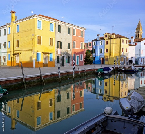 Colorful houses in Burano, Italy