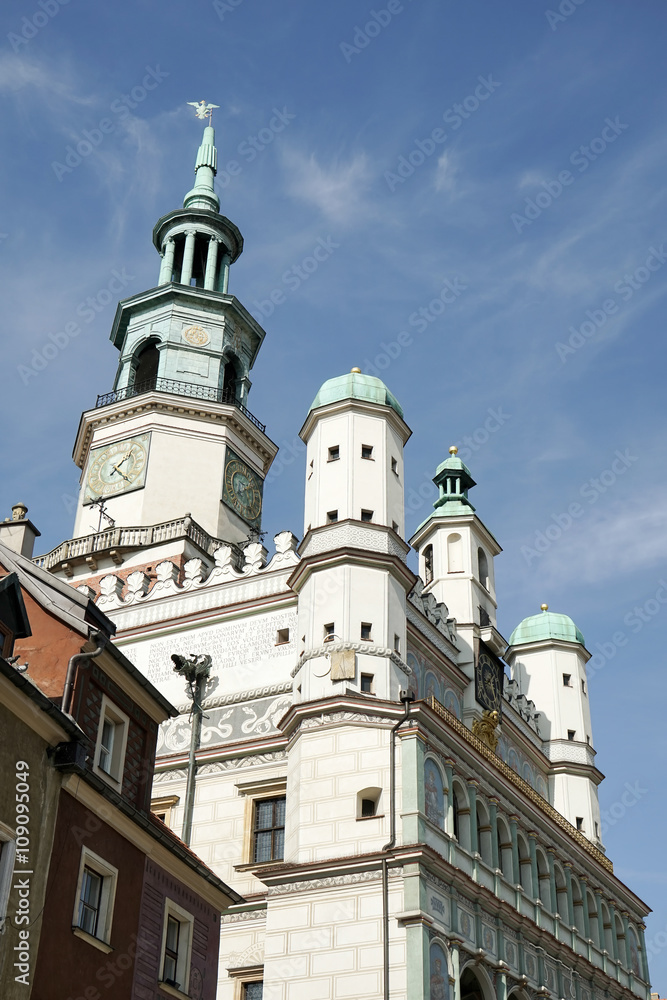 Fototapeta premium Town Hall Clock Tower in Poznan