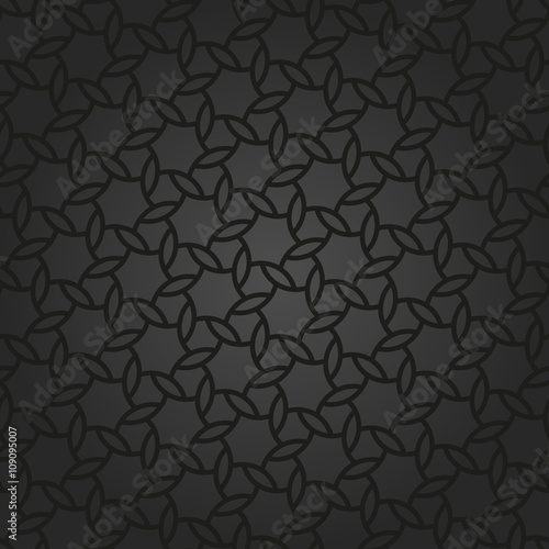 Wallpaper Mural Seamless dark ornament. Modern stylish geometric pattern with repeating elements Torontodigital.ca