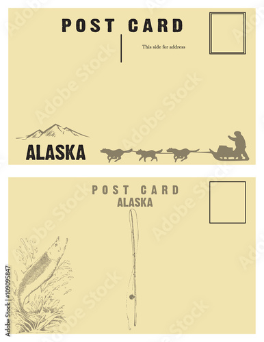 Vintage postcards for state of Alaska