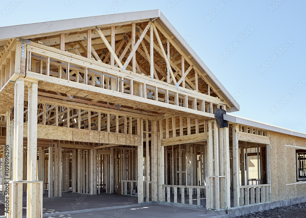 New home wood engineered frame construction industry