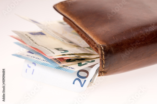 Wallpaper Mural Wallet / Wallet with many euro banknotes Torontodigital.ca