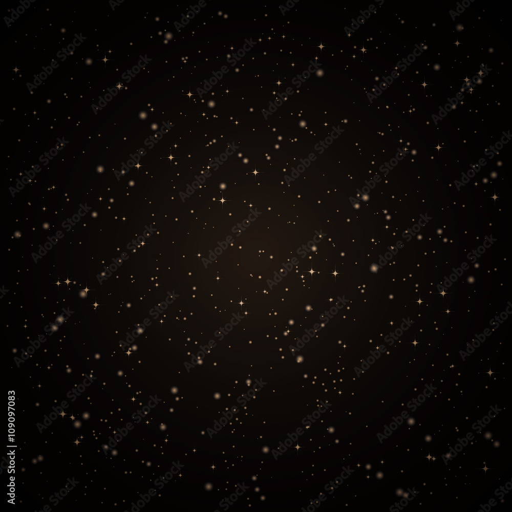 Abstract background with twinkling stars vintage. Vector illustration.