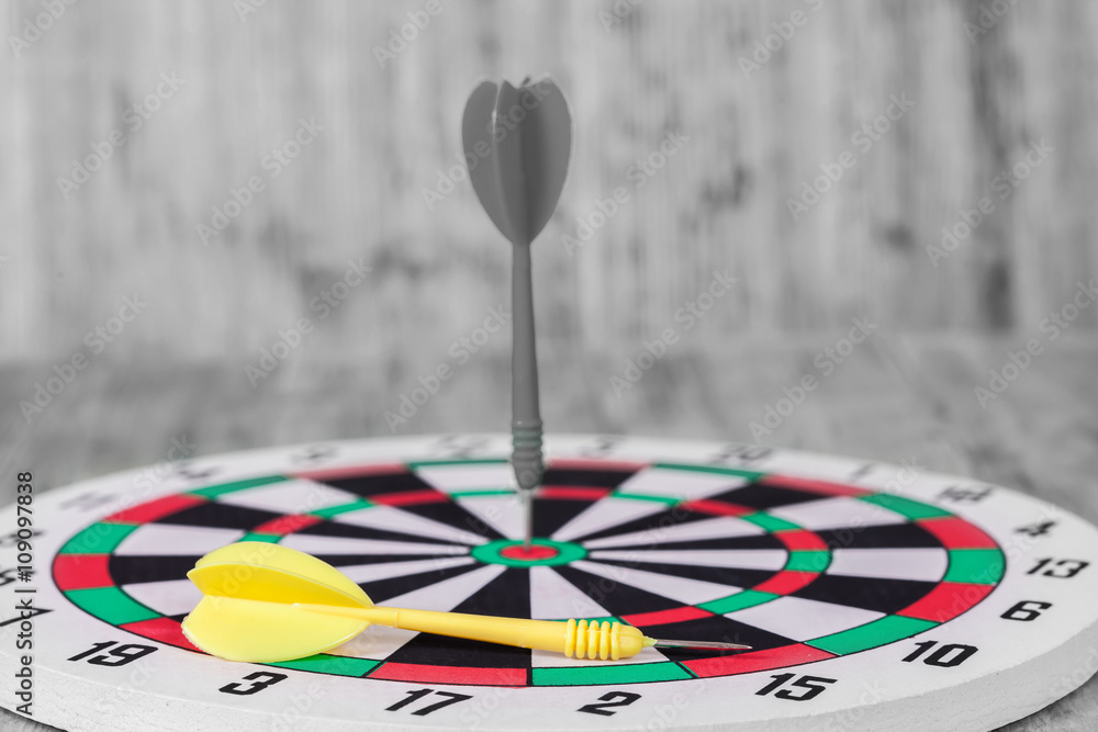 Dart hit the center of dartboard Dart hit the center of dartboard