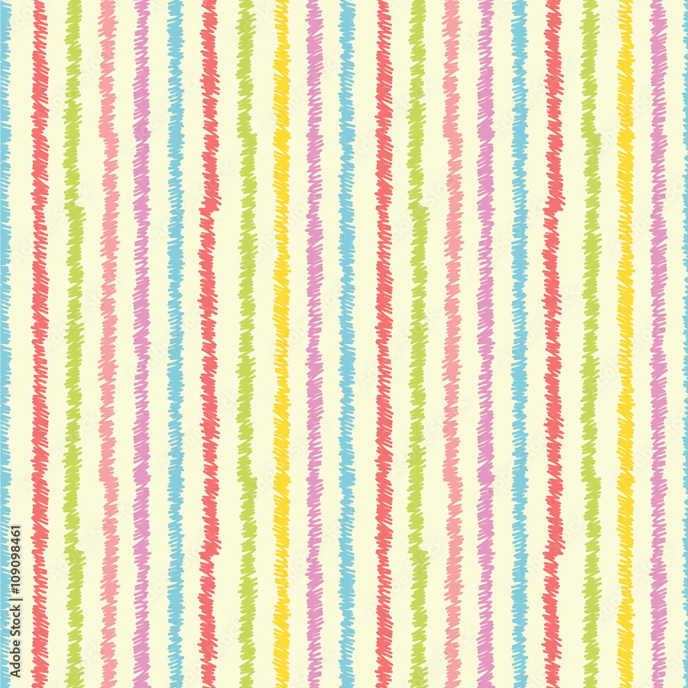 Seamless pattern with hand drawn lines. Colored bars. Vector seamless background. White background. Striped background. Seamless pattern with hand drawn lines. Colored bars. Vector seamless background. White background. Striped background.