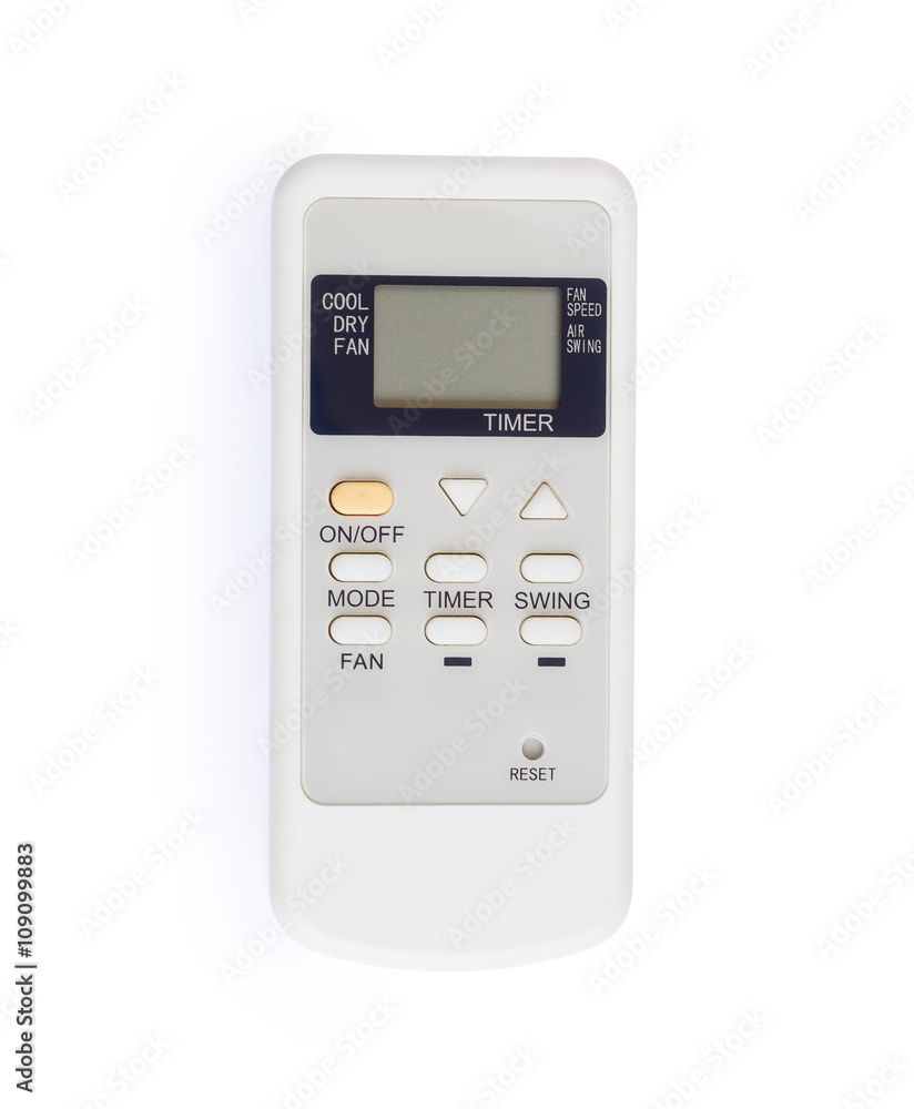 Air conditioner remote control isolated on white background Air conditioner remote control isolated on white background