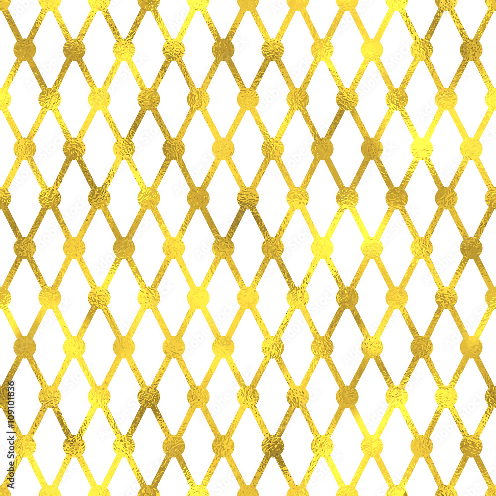 Fototapeta premium Vector seamless geometric textured golden pattern background
