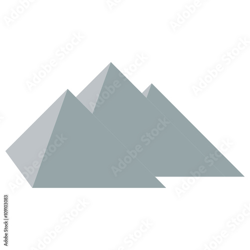 Stylized icon three pyramids